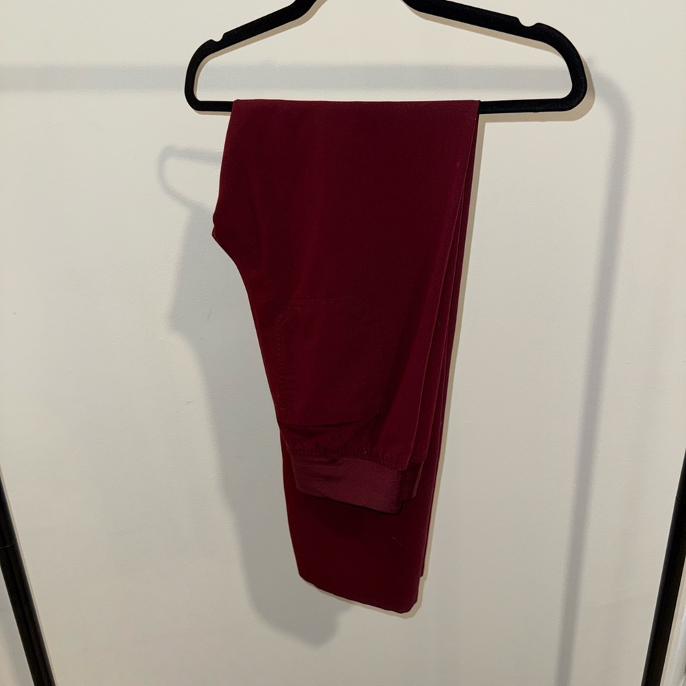 Figs Women’s Burgundy High Waisted Livingston Scrub Pants